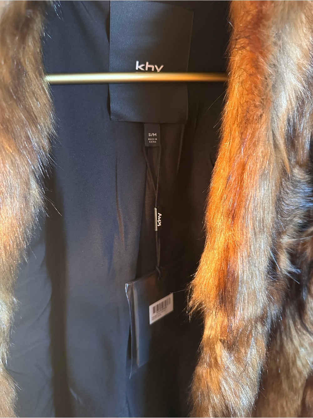 NEW WITH Tags - Khy Lux Faux Fur Jacket - Cedar Color - Picture 7 of 11